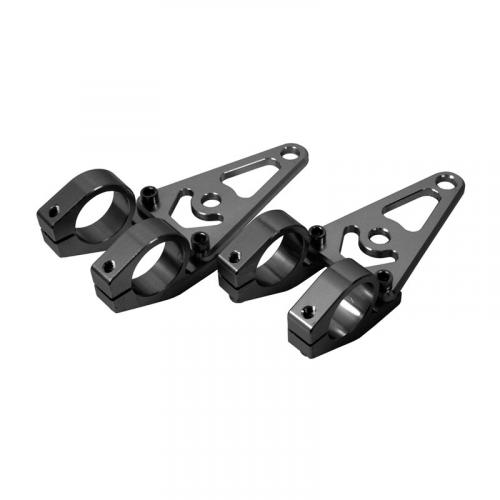 CNC ALLOY 31MM LIGHT BRACKETS in BLACK