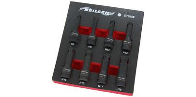 IMPACT HEX ALLEN BIT SOCKET SET - BALL END 8PCS