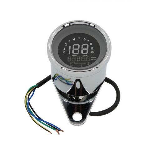 munk chrome led speedo meter with green led