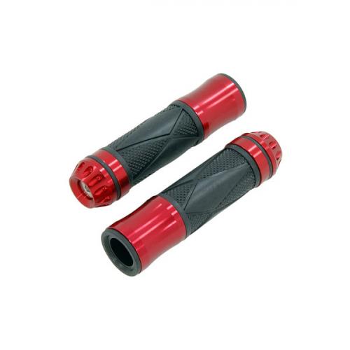 HANDLE BAR GRIPS WITH RED ENDS