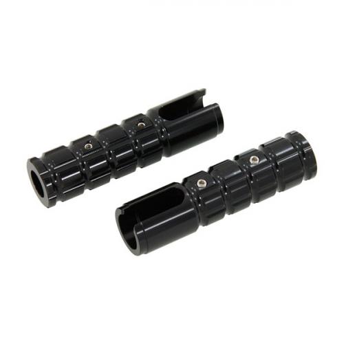 BLACK ALLOY FOOT PEGS TO FIT ON BAR