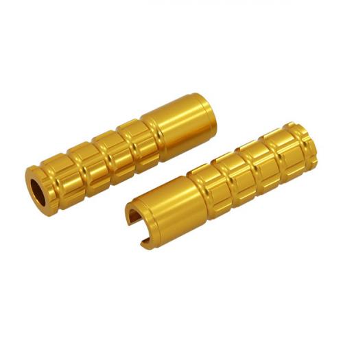 GOLD ALLOY FOOT PEGS TO FIT ON BAR