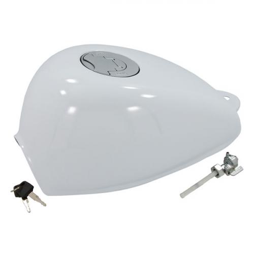 WHITE MUNK TANK WITH FLAT FUEL CAP