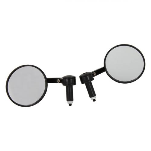 Black alloy rearview mirror with emark 