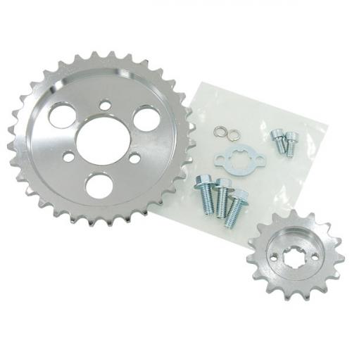 MUNK 15MM OFF SET FRONT AND REAR SPROCKETS 15/32TH