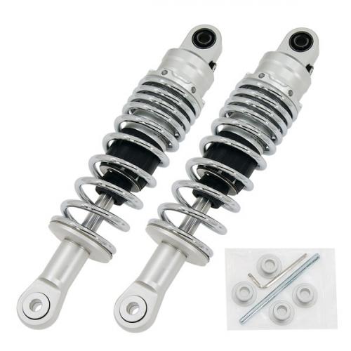 CHROME 285MM SPRING REAR SHOCKS