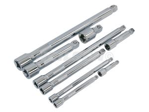 EXTENSION BARS - 9PC SET 1/4IN 3/8 1/2DR WOBBLE END CRV