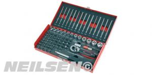 SOCKET AND BIT SET - 74PC 1/4IN.D