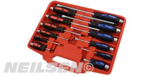 SCREWDRIVER SET - 12PC (FLAT & POZI)