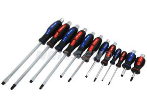 SCREWDRIVER SET - 12PC (FLAT & POZI)