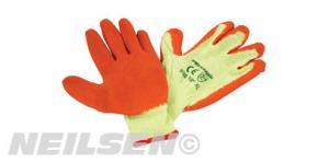 CRINKLE LATEX COATED WORK GLOVE SIZE: 9 INCH  LARGE