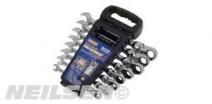 SPANNER SET-8PC FLEXI RATCHET