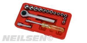 17PCS 1/4IN. DR. SOCKET SET