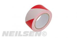 HAZARD TAPE RED WHITE ADHESIVE