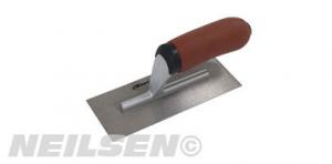 TROWEL PLASTERING WITH BROWN GRIP HANDLE 190 X 75MM