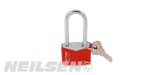 40MM LONG SHACKLE RHOMBIC CHROME PLATED IRON PADLOCK