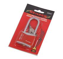 40MM LONG SHACKLE RHOMBIC CHROME PLATED IRON PADLOCK