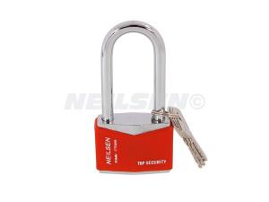 50MM LONG SHACKLE RHOMBIC CHROME PLATED IRON PADLOCK