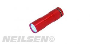 9 LED LIGHT ALUMINIUM FLASHLIGHT WITH BATTERY