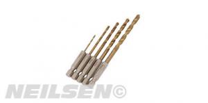 5PC TITANIUM DRILL BIT SET