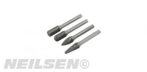 CARBIDE ROTARY FILE SET 4PC