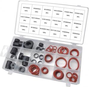 141-PIECE GASKET ASSORTMENT: RUBBER, FIBRE AND KLINGERITH