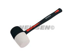 RUBBER MALLET  32OZ WITH WHITE & BLACK FACE