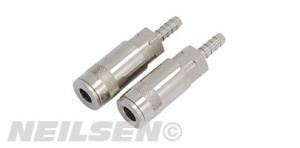 AIR QUICK COUPLER SET - 2PC WITH HOSE BARB 1/4 BSP