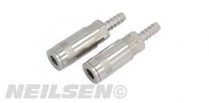 AIR QUICK COUPLER SET - 2PC WITH HOSE BARB 3/8 BSP