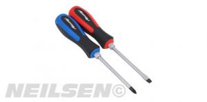 SCREWDRIVER SET 2PC HAMMER-THRU