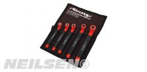 5PCS VDE INSULATED SINGLE END BOX RING WRENCH SET