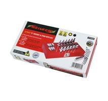 25PC 1/4 1/2 DR STAR BIT SET IN RED TRAY