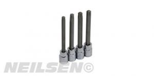 4PC 3/8 DR STAR BIT SET