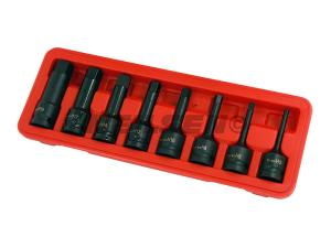 8-PIECE IMPACT BIT SOCKET SET, INT. HEX. 5-19 MM, 1/2