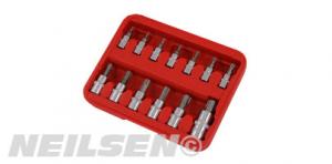 13PC 1/4,3/8 T TYPE BIT SOCKET