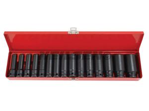 SOCKET SET - 15PC 1/2IN.DR 10 - 30MM DEEP IMPACT