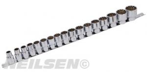 SOCKETS - MULTI-DRIVE 18 PIECE 1/2DR DRIVE ON A RAIL