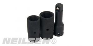 IMPACT FLIP SOCKET AND EXTENSION BAR SET 3PC