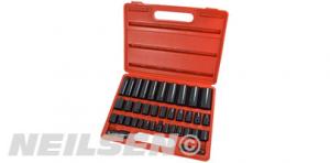 SOCKET SET - 38 PIECE  3/8 & 1/2 DRIVE - IMPACT