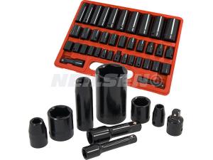 SOCKET SET - 38 PIECE  3/8 & 1/2 DRIVE - IMPACT