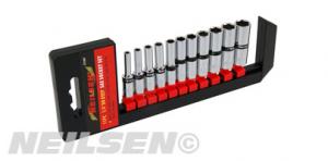 SOCKET SET - 11PC 1/4IN.DR / SA DEEP