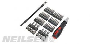 58PC RATCHET HANDLE SCREWDRIVER BIT & SOCKET SET