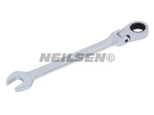 SPANNER FLEXI HEAD RATCHET 15MM GEARTECH