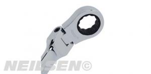 SPANNER FLEXI HEAD RATCHET 18MM GEARTECH