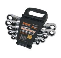 5PC RATCHET WRENCH DOUBLE RING REVERSIBLE