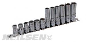 SOCKET SET 12PC 3/8 XION