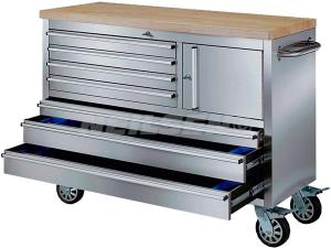 48 INCH STAINLESS STEEL ROLLING WORKBENCH