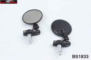 ROUND BLACK END OF BAR MIRRORS