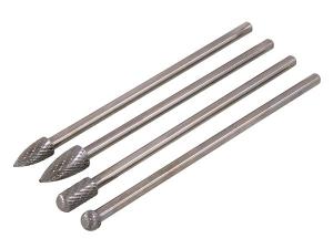 4-PIECE HSS MILLING CUTTER SET, EXTRA LONG