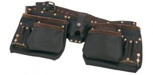 12 POCKET OIL TANNED DOUBLE POCKET TOOL BELT